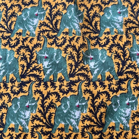 J. Crew Elephant Print Green Yellow and Black Cotton Skirt Womens Sz 16 - Picture 15 of 15